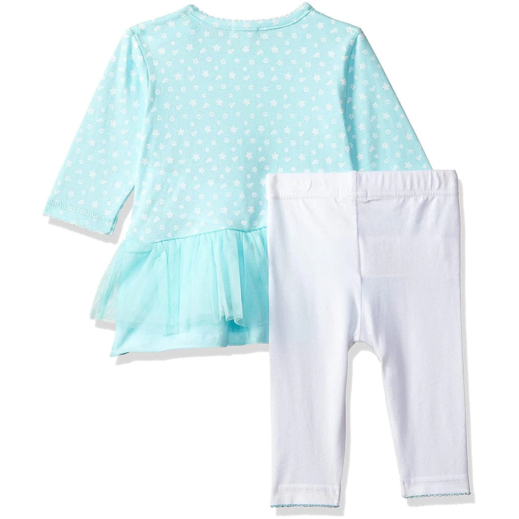 Mother's Choice 3 Piece Baby Dress and Legging Set (IT8650-Blue)
