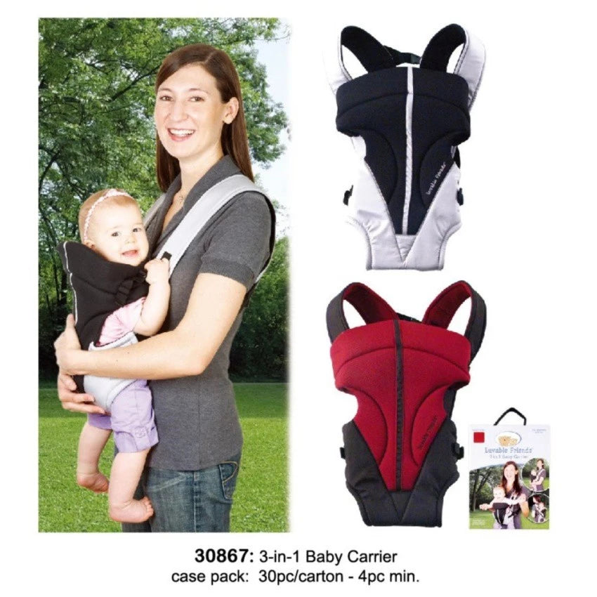 Luvable Friends 3-in-1 Baby Soft Carrier (Red/30867)