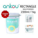 Load image into Gallery viewer, Ankou Airtight 1 Touch Button Clear Container With Scoop and Holder with Scraper 2300ml (Rectangular)
