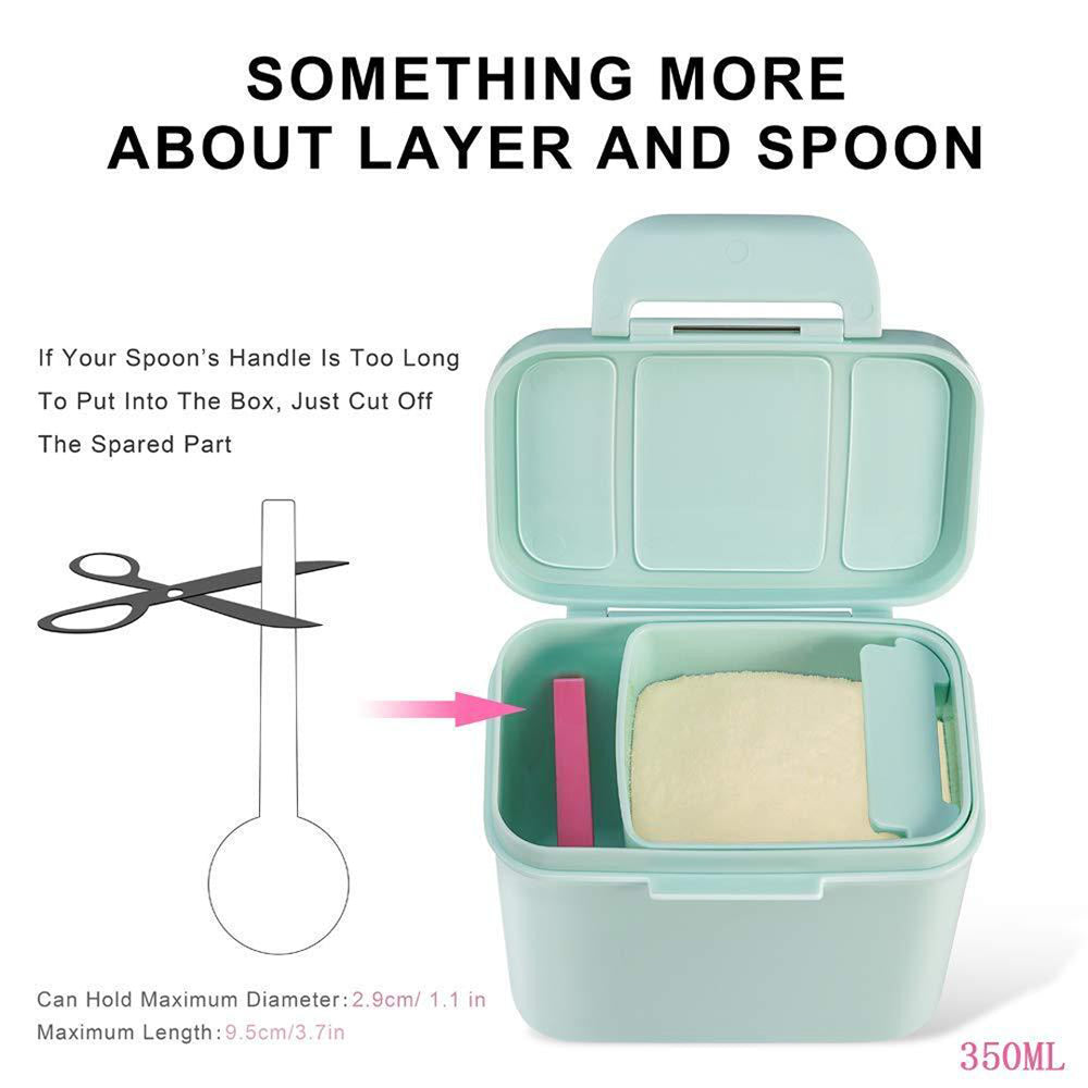 Ankou Multifunction Airtight Mini Milk Storage With Scoop 350ml (Rectangular)