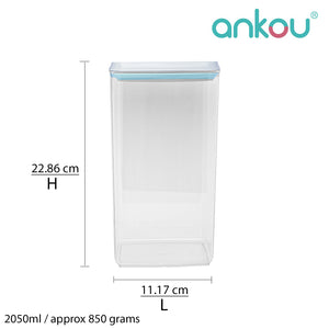 Ankou Airtight 1 Touch Multipurpose Airtight Food Storage Container 2050ml (Rectangle)