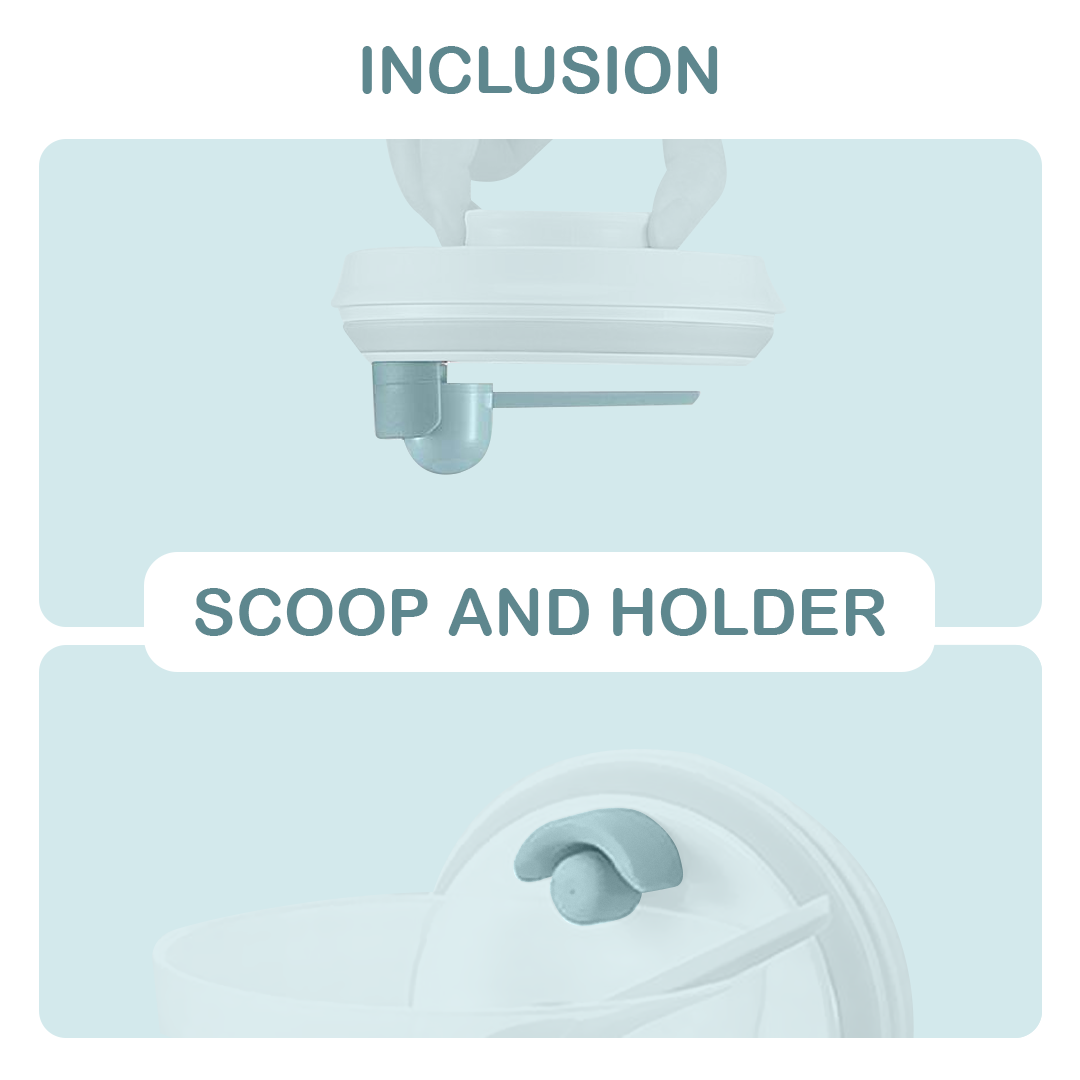 Ankou Airtight 1 Touch Button Clear Container With Scoop and Holder 1500ml (Circle)