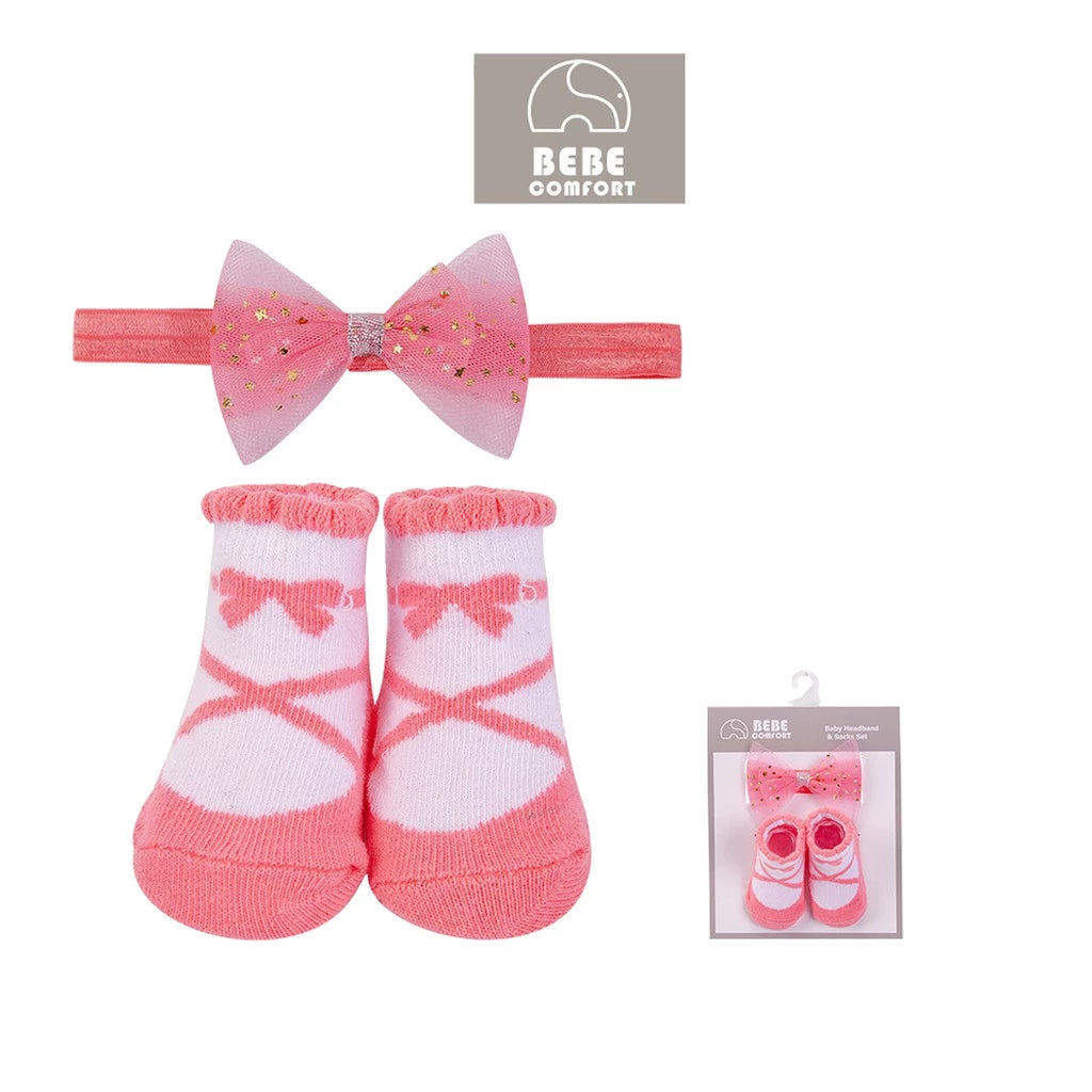 BEBE Comfort Baby 2-Piece Headband and Socks Set SP71044