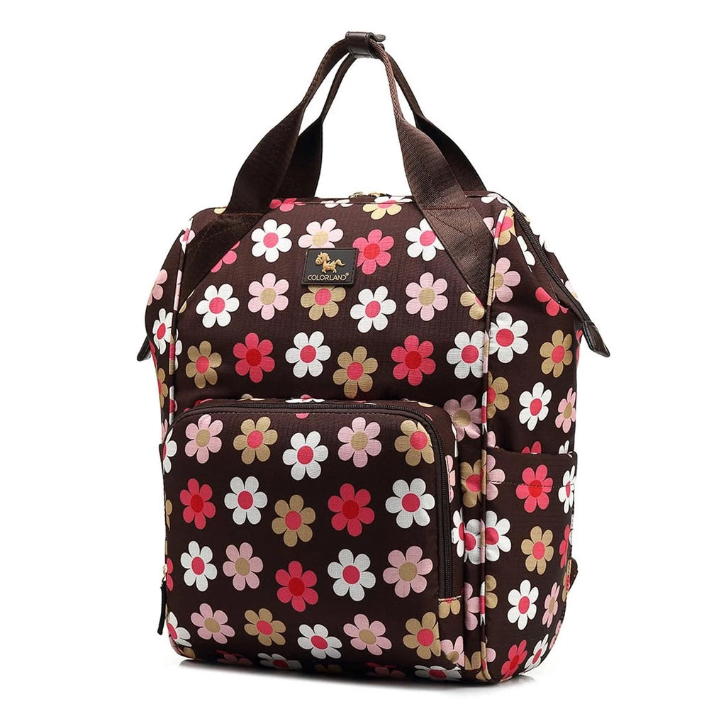Colorland Bolide Baby Changing Backpack (BP156-D/Floral)