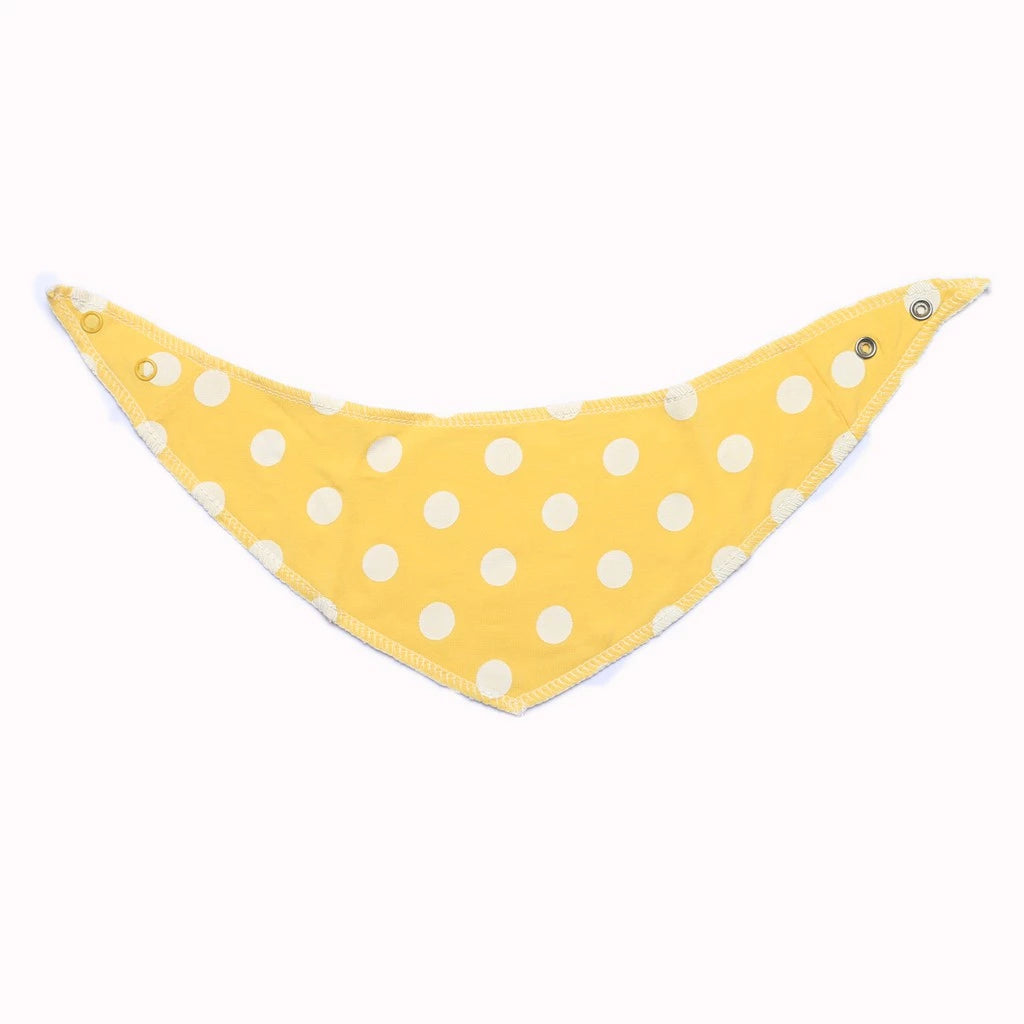 Top Baby Bandana Feeding Bib 1pc - Polka Yellow