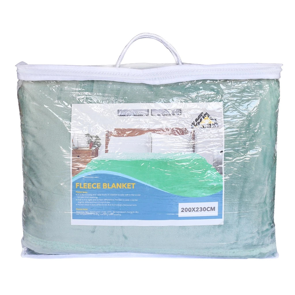 Smart Home Fleece Blanket Home de Luxe 5 Star Hotel Quality Luxurious Deluxe Microfiber (GREEN)