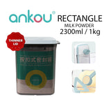 Load image into Gallery viewer, Ankou Airtight 1 Touch Button Tinted Container With Scoop and Holder with Scraper 2300ml (Rectangular)
