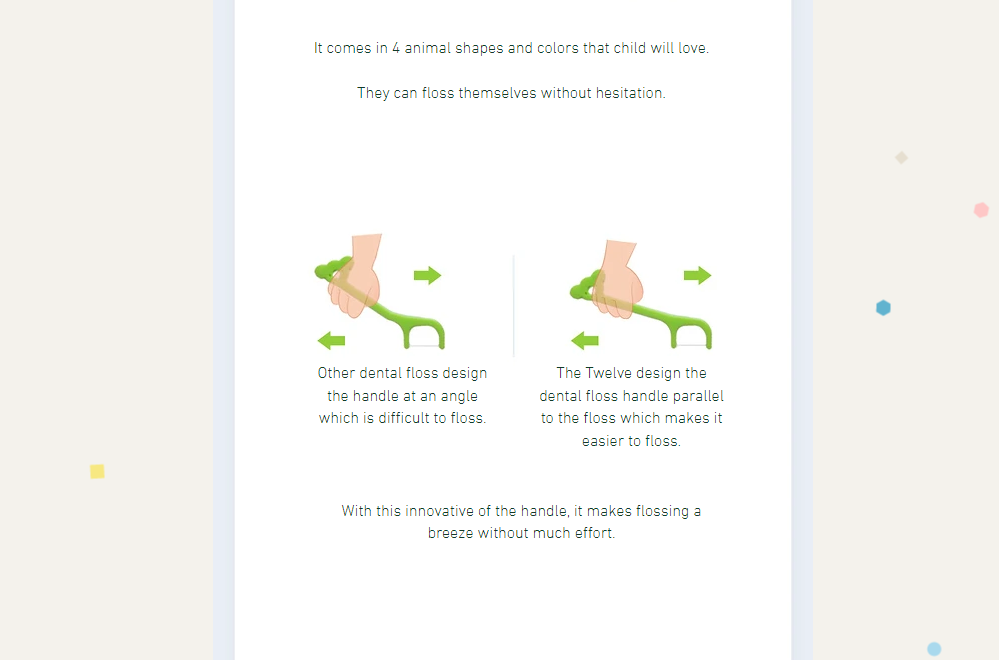 The Twelve Kids Dental Floss 60pcs (Ages 3+)