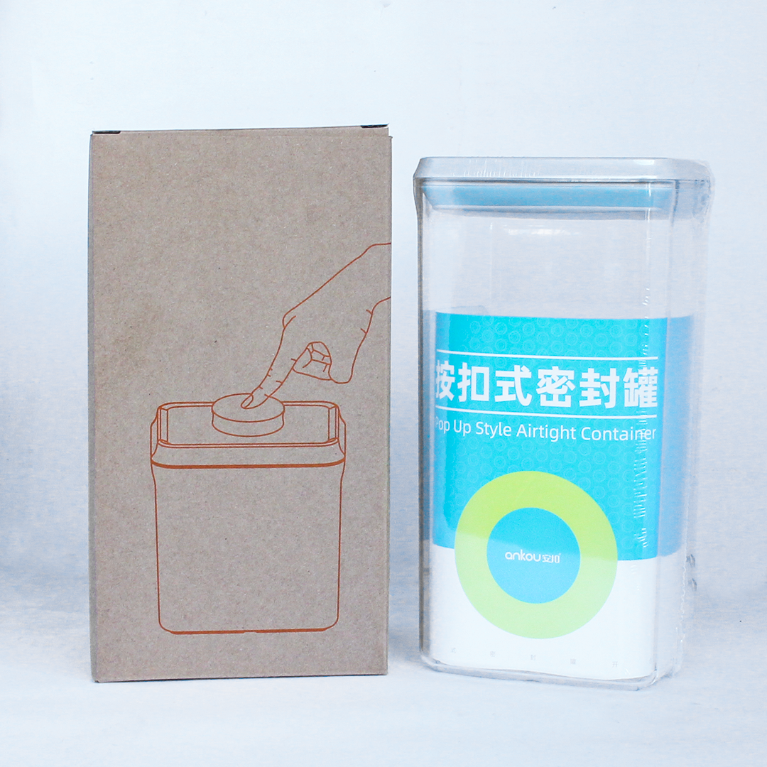 Ankou Airtight 1 Touch Multipurpose Airtight Food Storage Container 2050ml (Rectangular)
