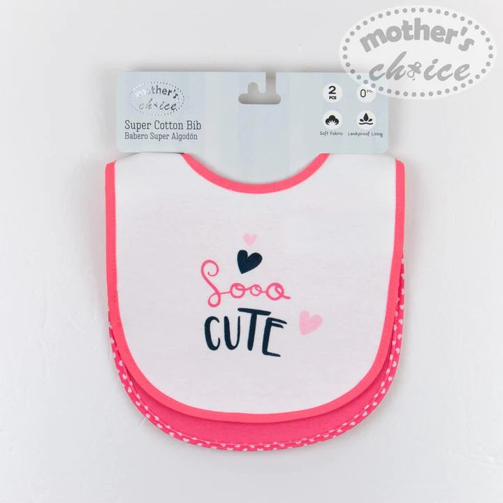 Mother's Choice 2 Pack Super Cotton Bib (IT1324/So Cute)