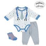 Load image into Gallery viewer, Mother&#39;s Choice 3 Piece Set of Onesie, Leggings and Socks (IT1584)
