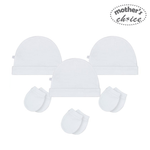 Load image into Gallery viewer, Mother&#39;s Choice White Collection 6 Piece Hats and Mittens Set (IT2059)
