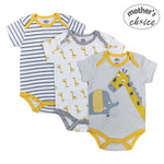 Load image into Gallery viewer, Mother&#39;s Choice 3 Pack Short Sleeves Onesie (Giraffe/IT2350)
