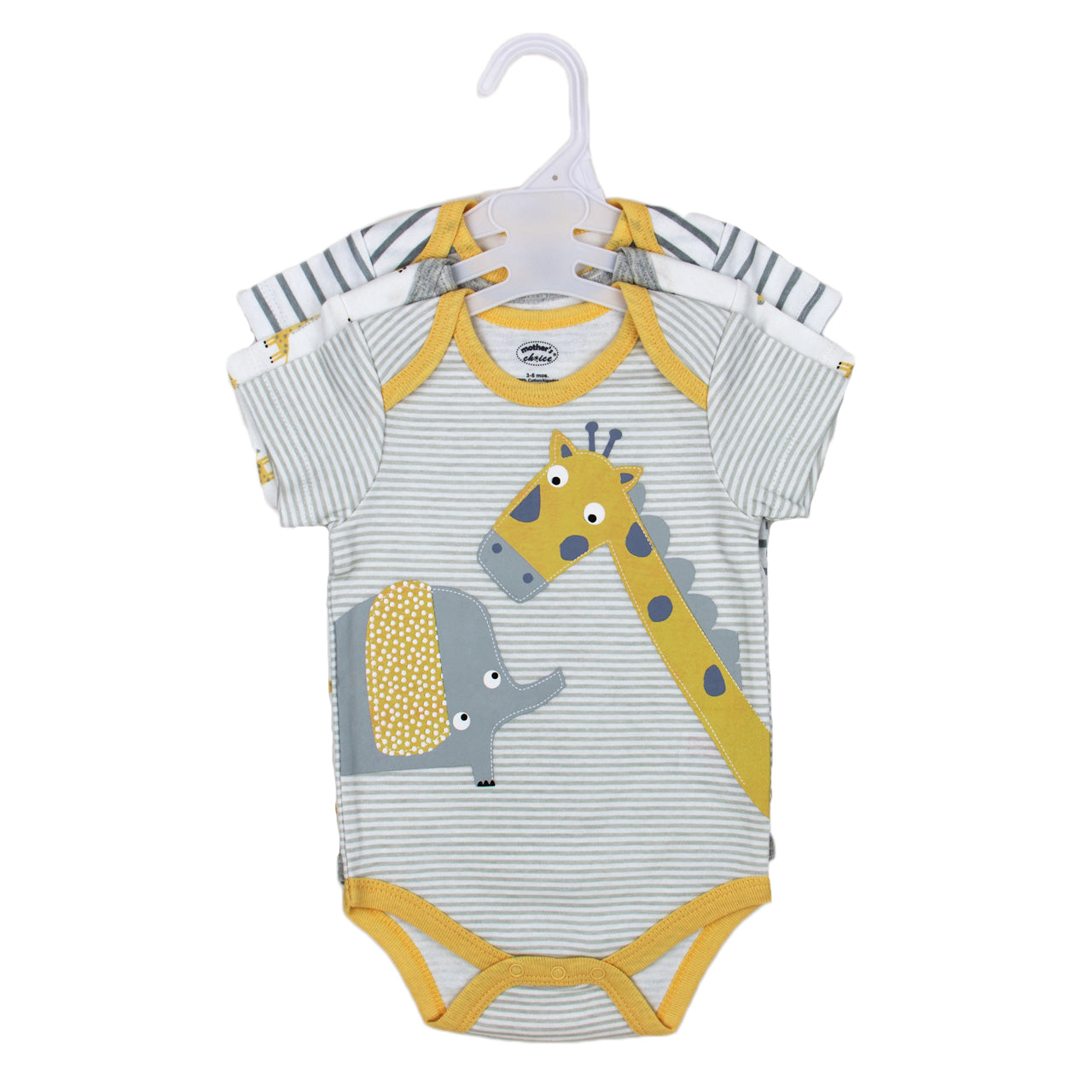 Mother's Choice 3 Pack Short Sleeves Onesie (Giraffe/IT2350)