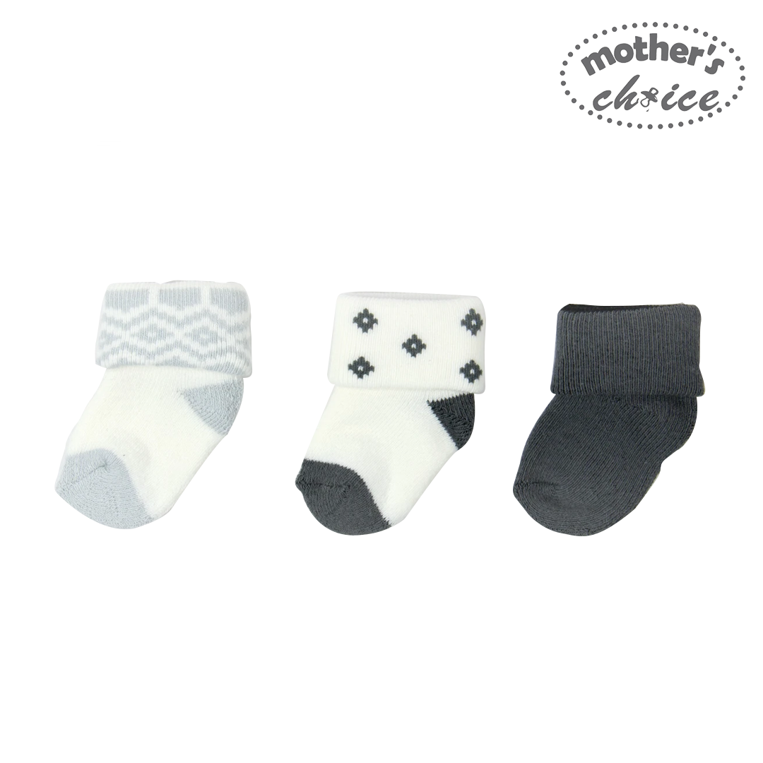Mother's Choice 3 Pairs Infant Cute Baby Gift Box Socks (IT2471)