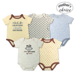 Load image into Gallery viewer, Mother&#39;s Choice 5 Pack Short Sleeve Onesie (Owl you need is Love/IT2491)

