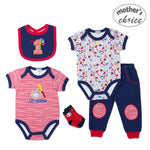 Load image into Gallery viewer, Mother&#39;s Choice Baby 5 Piece Layette Set (Baseball/ IT8450)
