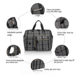 Load image into Gallery viewer, Colorland Mommy Diaper Tote Bag TT199-A/Black Grid)
