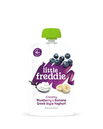 Load image into Gallery viewer, Little Freddie Creamy Blueberry &amp; Banana Greek Style Yoghurt 100g
