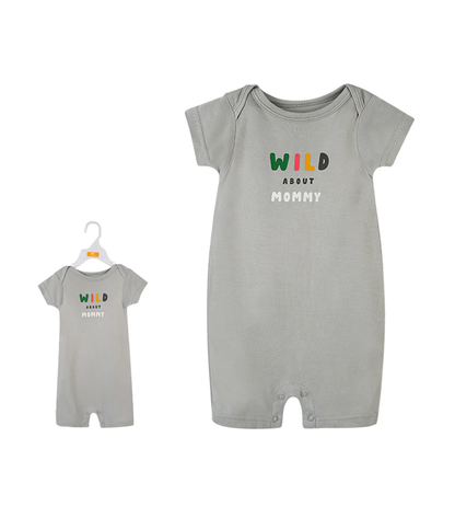 Hudson Baby 1 Piece Short Sleeve Romper (00906CH/Wild)