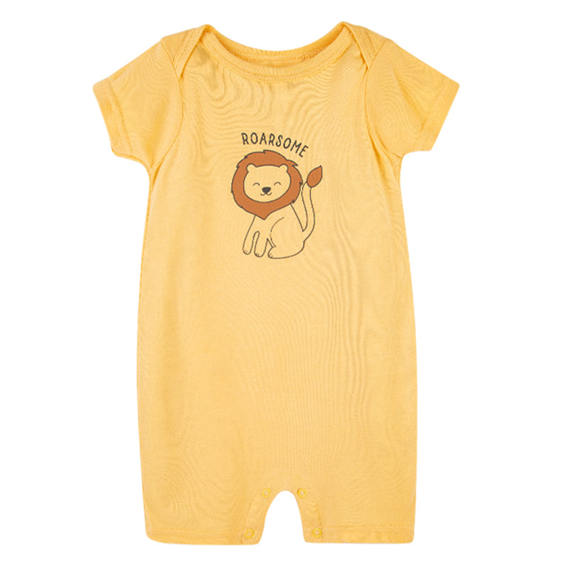 Hudson Baby 1 Piece Short Sleeve Romper (00914CH/Roar)