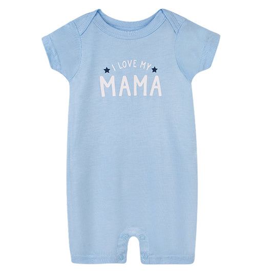 Hudson Baby 1 Piece Short Sleeve Romper (00922CH/I Love My Mama)