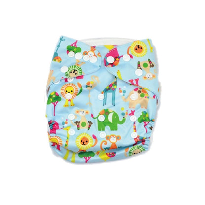 Luvable Friends Printed Cloth Diaper (Blue Animals)