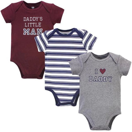Hudson Baby 3 Pack Onesies (Daddy's Little Man/ 52929)