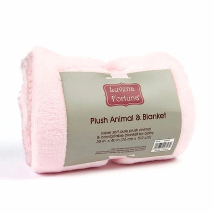 Luvena Fortuna Plush Animal and Blanket 50% Off (Rabbit-33003)