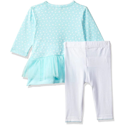 Mother's Choice 3 Piece Baby Dress and Legging Set (IT8650-Blue)