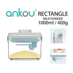 Load image into Gallery viewer, Ankou Airtight 1 Touch Button Clear Container With Scoop  and Holder 1000ml (Rectangular)

