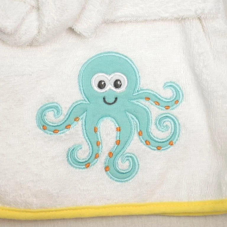 Luvable Friends Baby Bath Robe with Slipper Octopus 05246