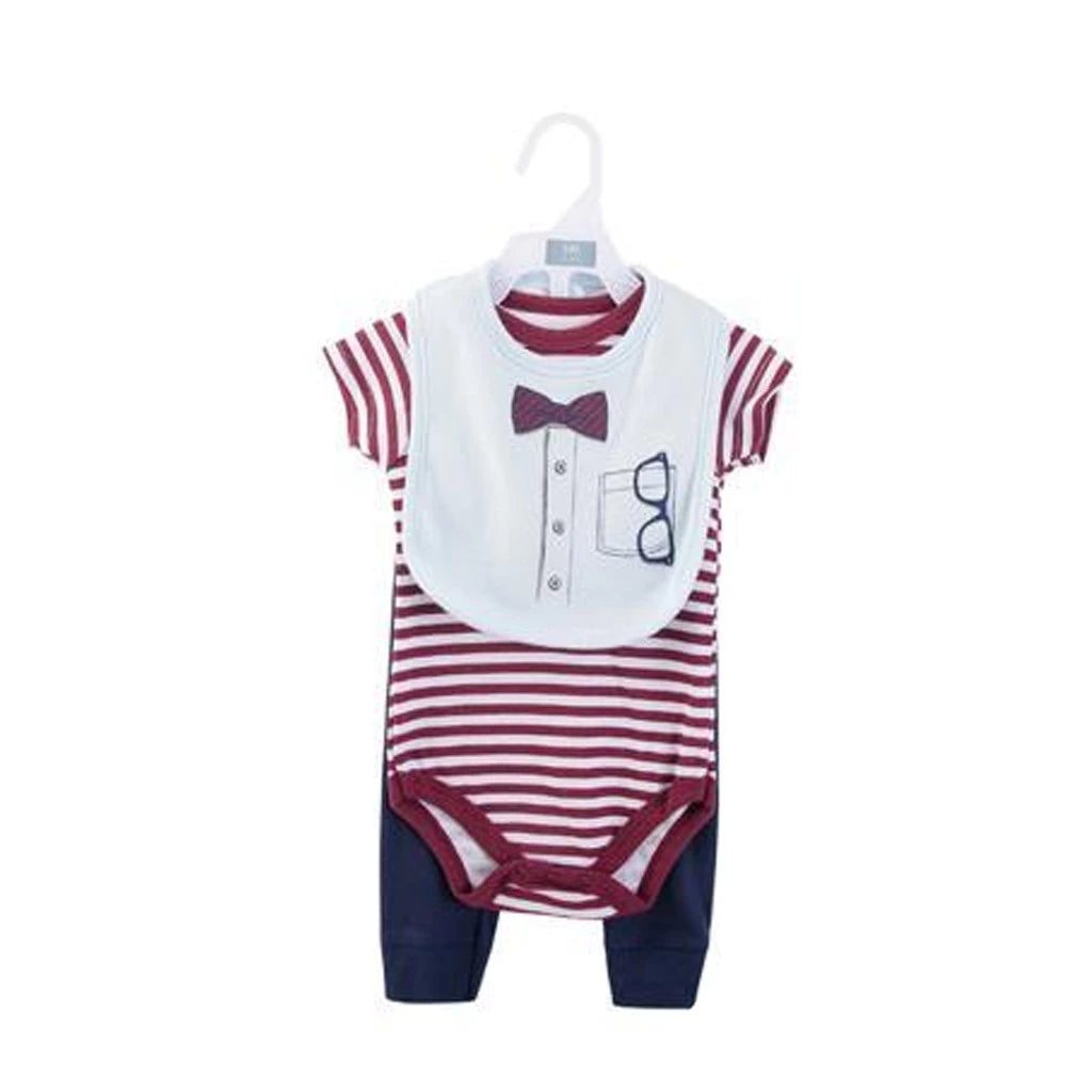 Little Treasure Bodysuit, Pant and Bib Set Genius 71216