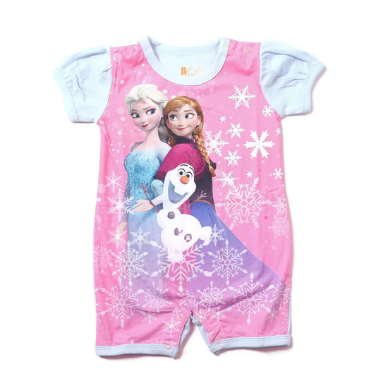 Bingo Frozen with Elsa, Anna, & Olaf Romper (Light Blue)