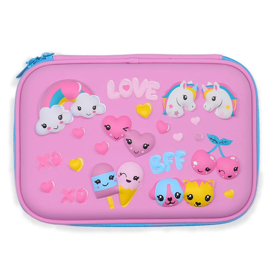 3D Pencil Case EVA Hard Top Shell Love BFF PC10