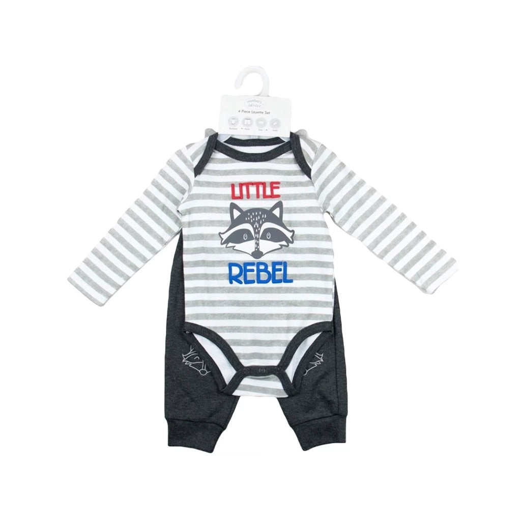 Mother's Choice Baby 4 Piece Set - Bodysuit, Pants, Hat and Socks - IT1167
