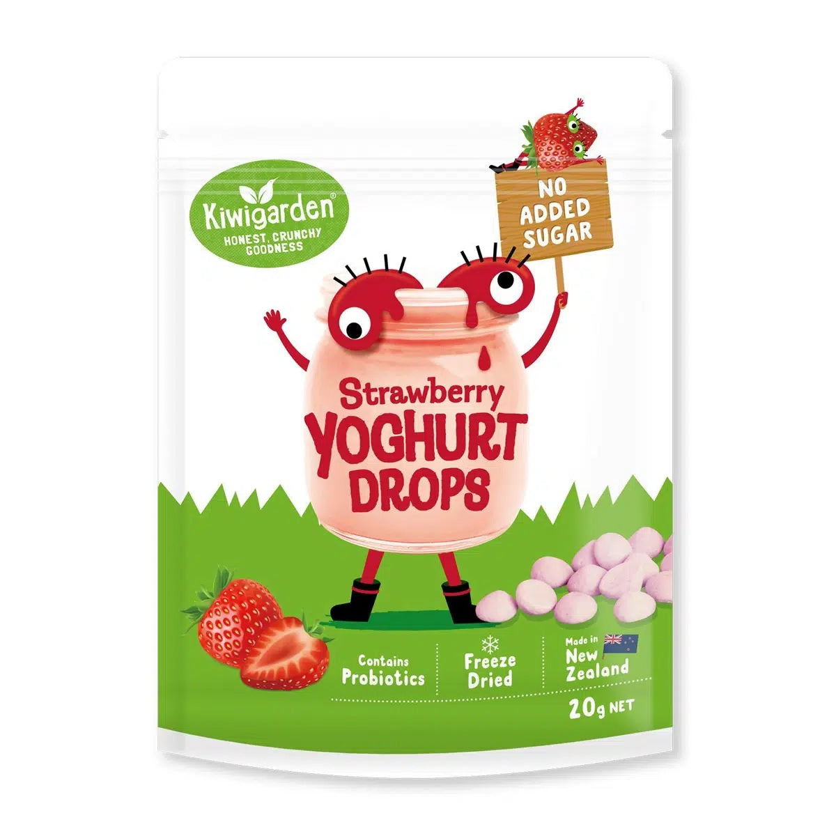 Kiwigarden Strawberry Yoghurt Drops 20g