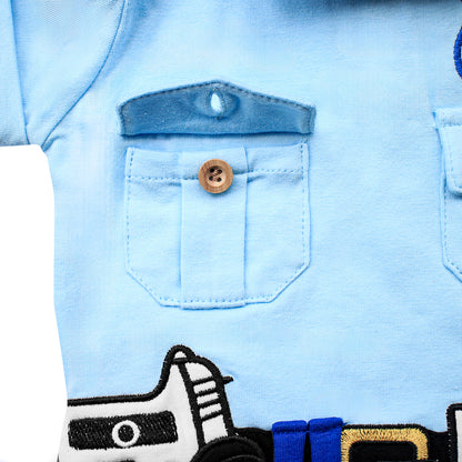 Little Crew Policeman Romper with Hat