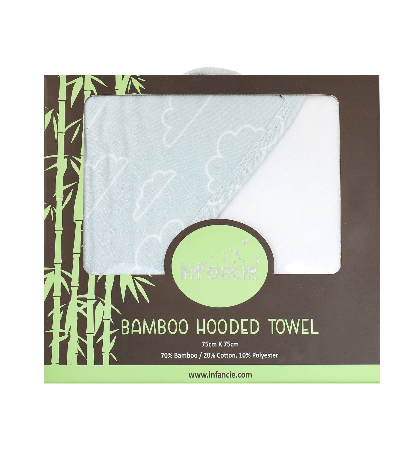 Infancie Bamboo Hooded Towel - (Mint/IT4718)
