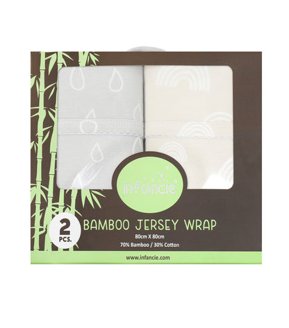 Infancie 2 Pieces Bamboo Jersey Wrap (IT4727/Beige)