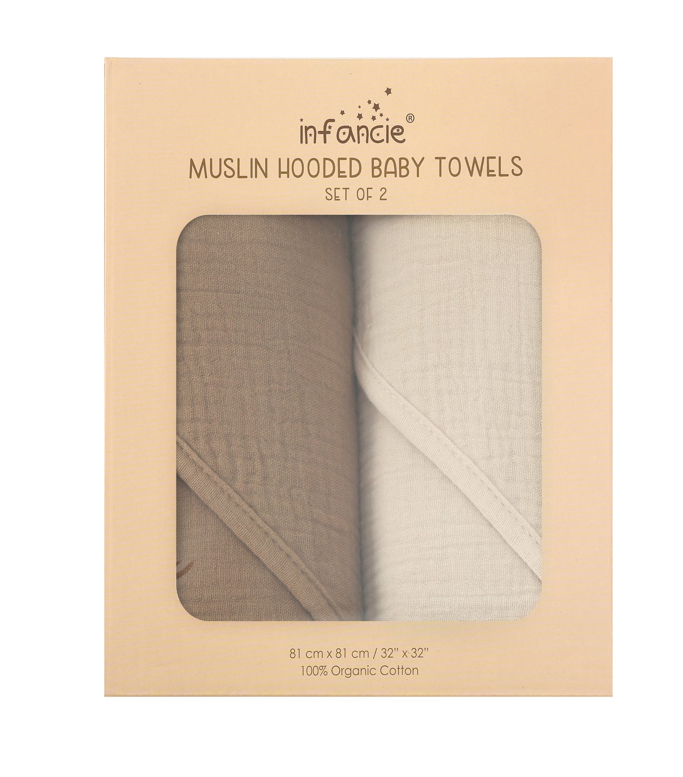 Infancie Muslin Hooded Baby Towels (IT5381)