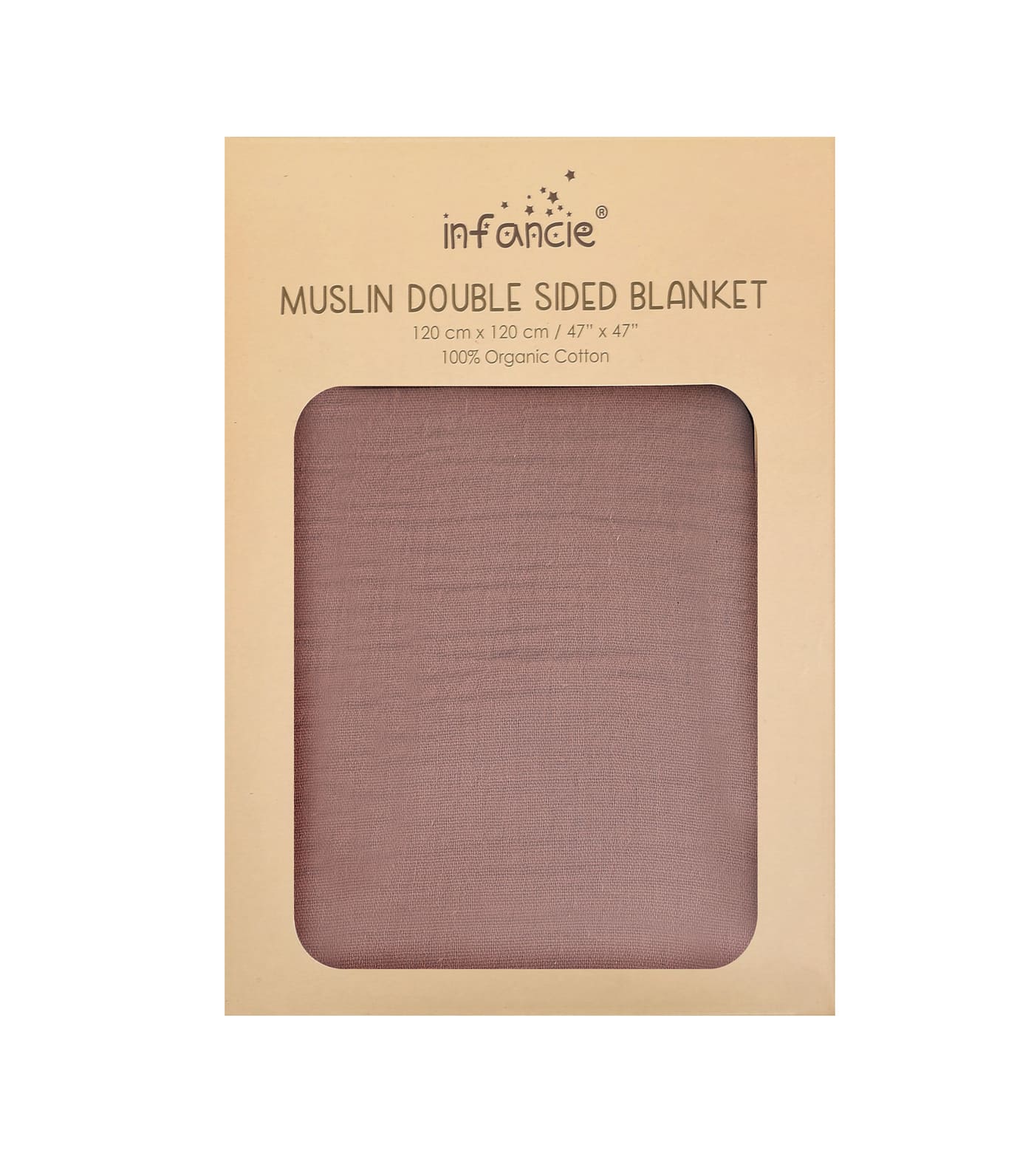 Infancie Muslin Double Sided Muslin Blanket - Brown