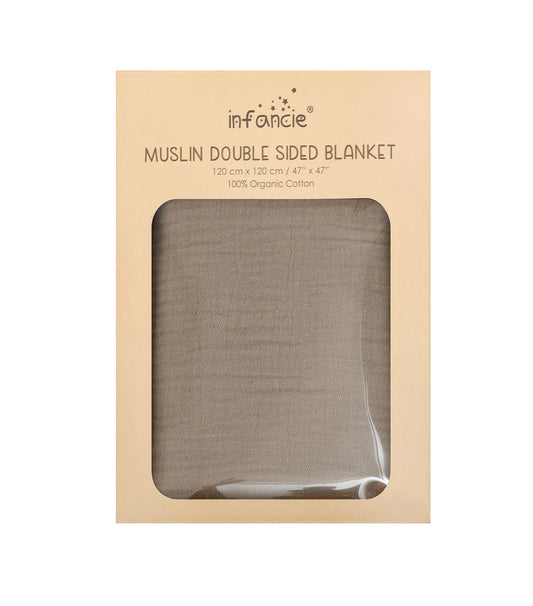 Infancie Muslin Double Sided Muslin Blanket - Sand