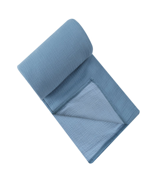 Infancie Muslin Double Sided Muslin Blanket - Blue