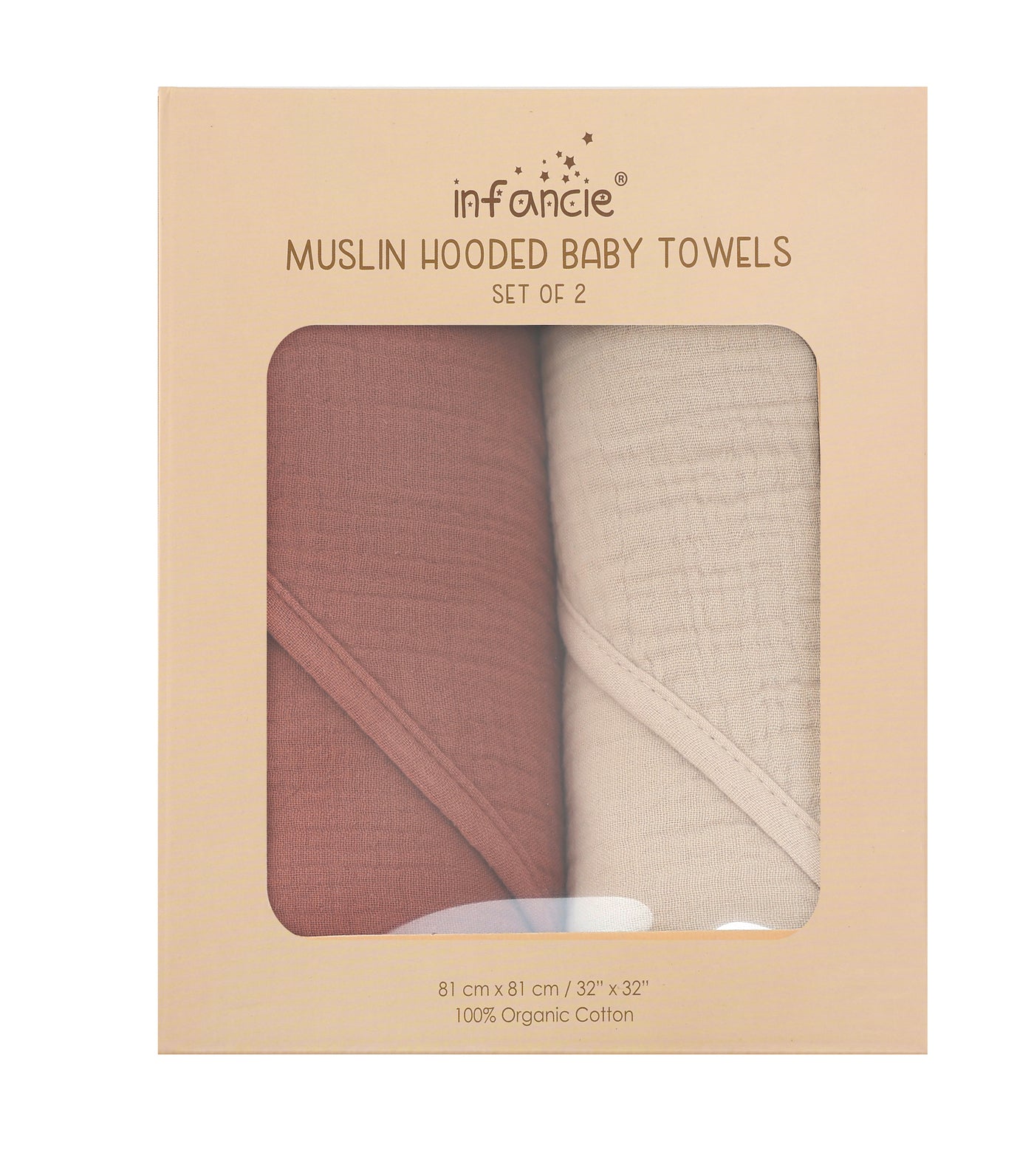 Infancie Muslin Hooded Baby Towels (IT5378)
