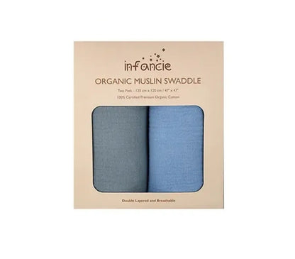 Infancie 2 Pack Organic Muslin Swaddle