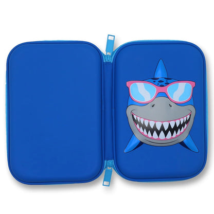 3D Pencil Case EVA Hard Top Shell Cool Shark PC19