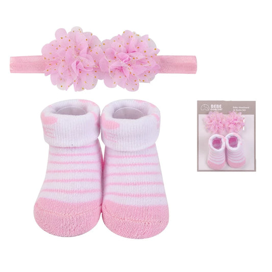 BEBE Comfort Baby 2-Piece Headband and Socks Set SP71042