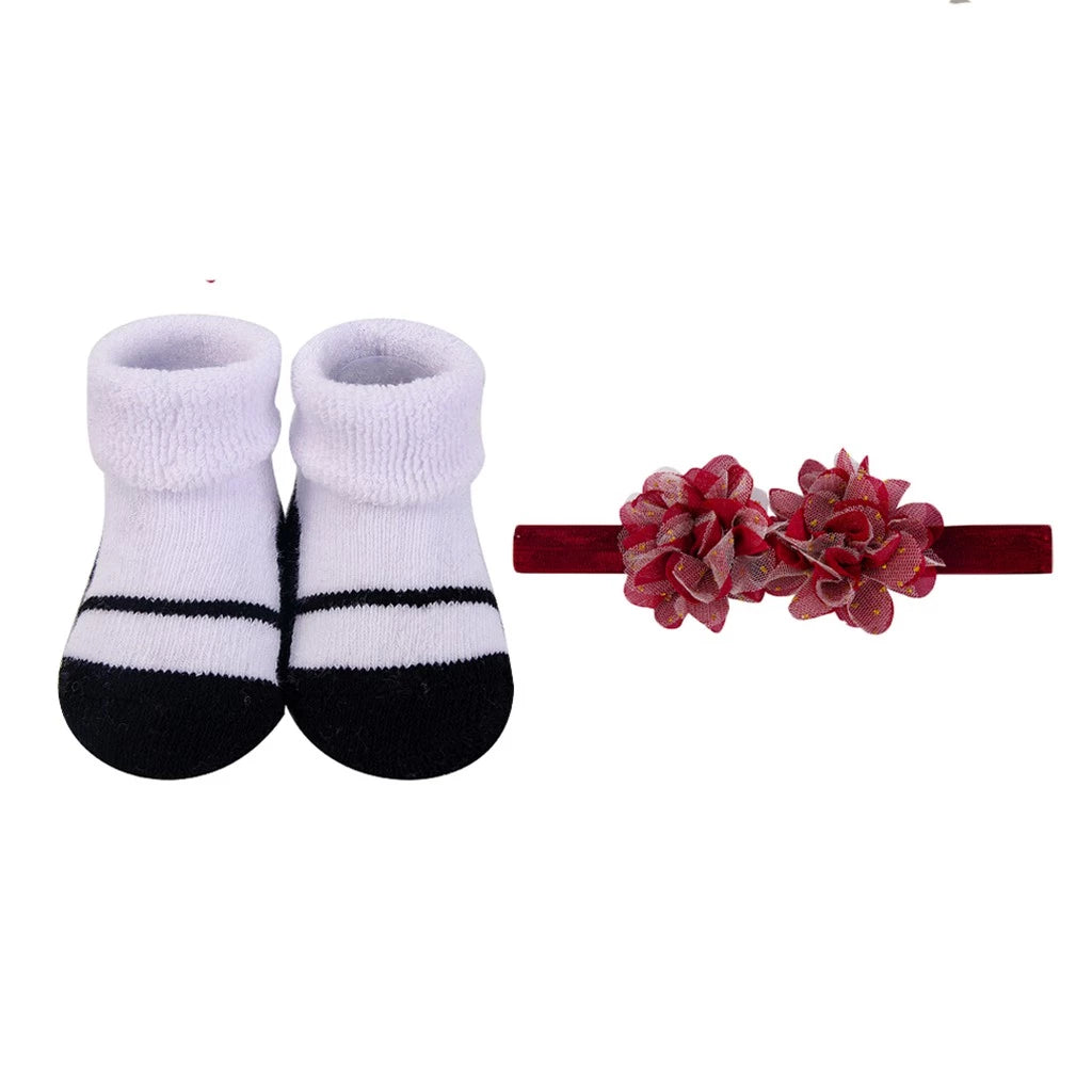 BEBE Comfort Baby 2-Piece Headband and Socks Set SP71039