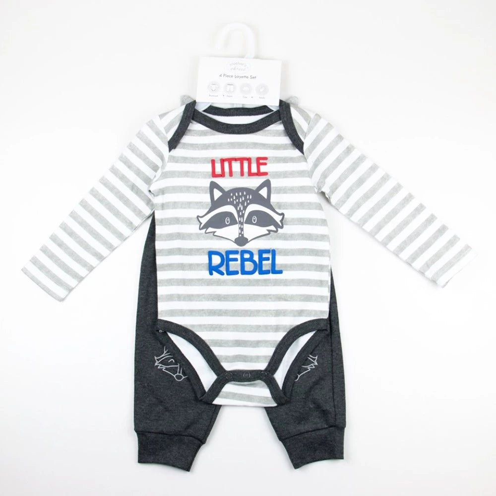 Mother's Choice Baby 4 Piece Set - Bodysuit, Pants, Hat and Socks - IT1167